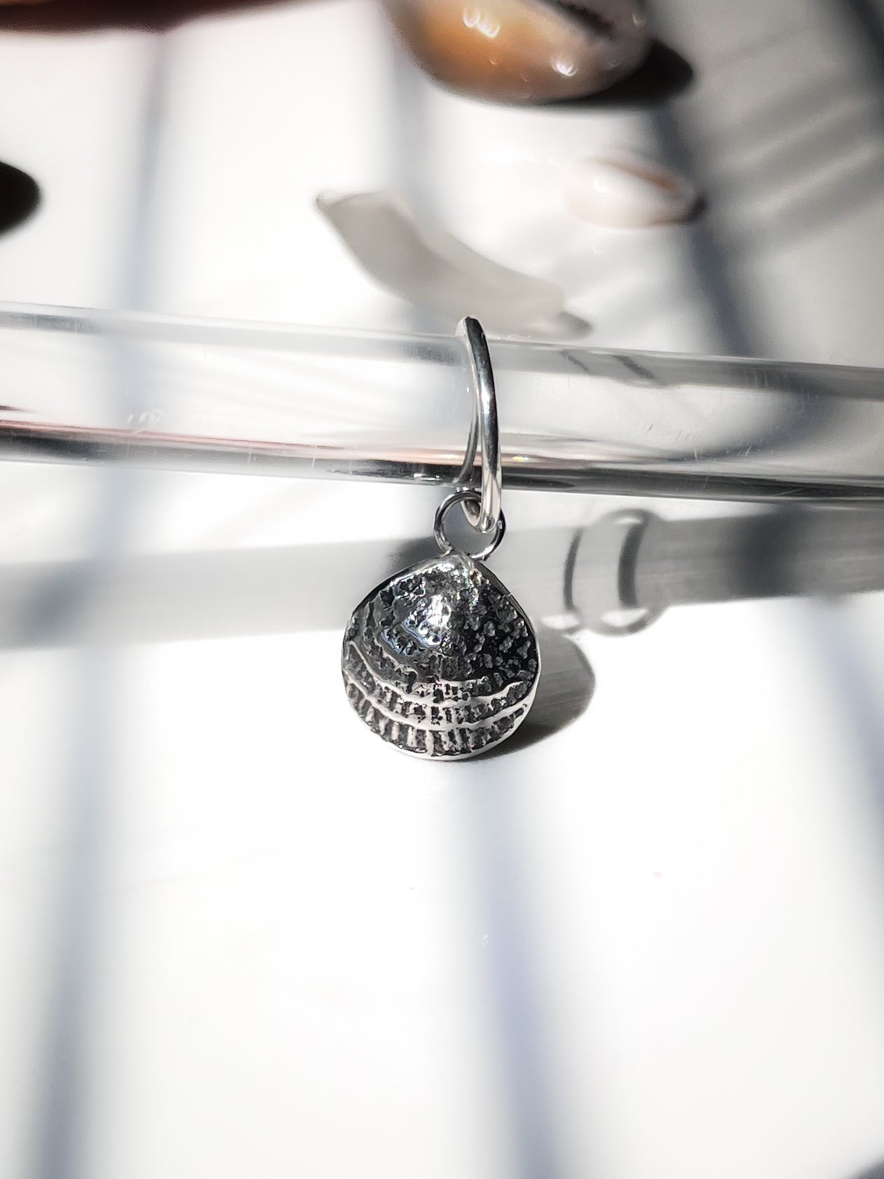 Mini Shell Charm on endless hoop