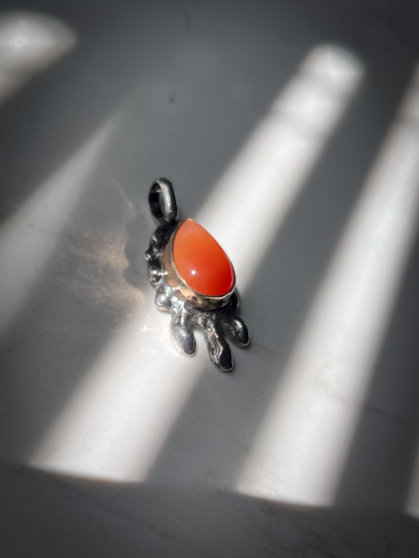 Candle Drip Pendant Charm- mixed metal