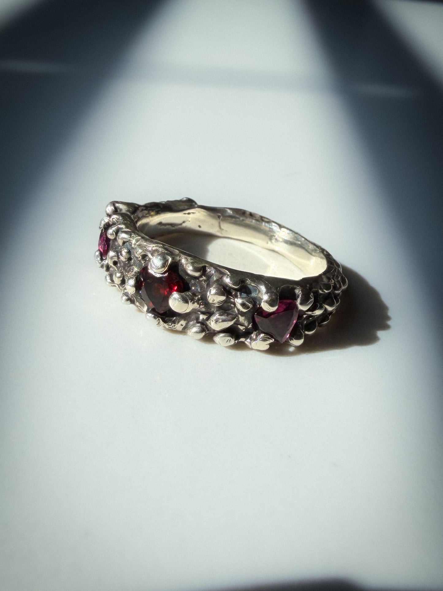 Garnet & Ash Ring