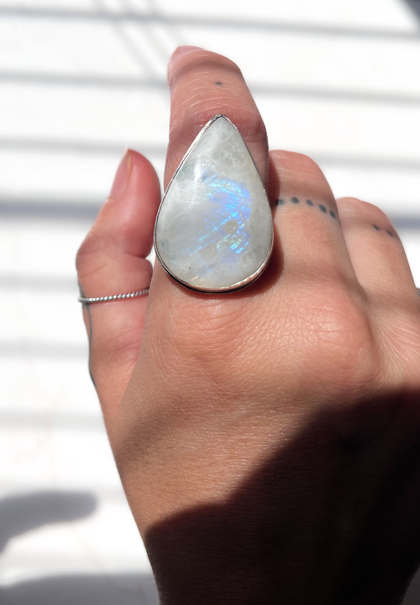 Magic Moonstone Ring On Hand