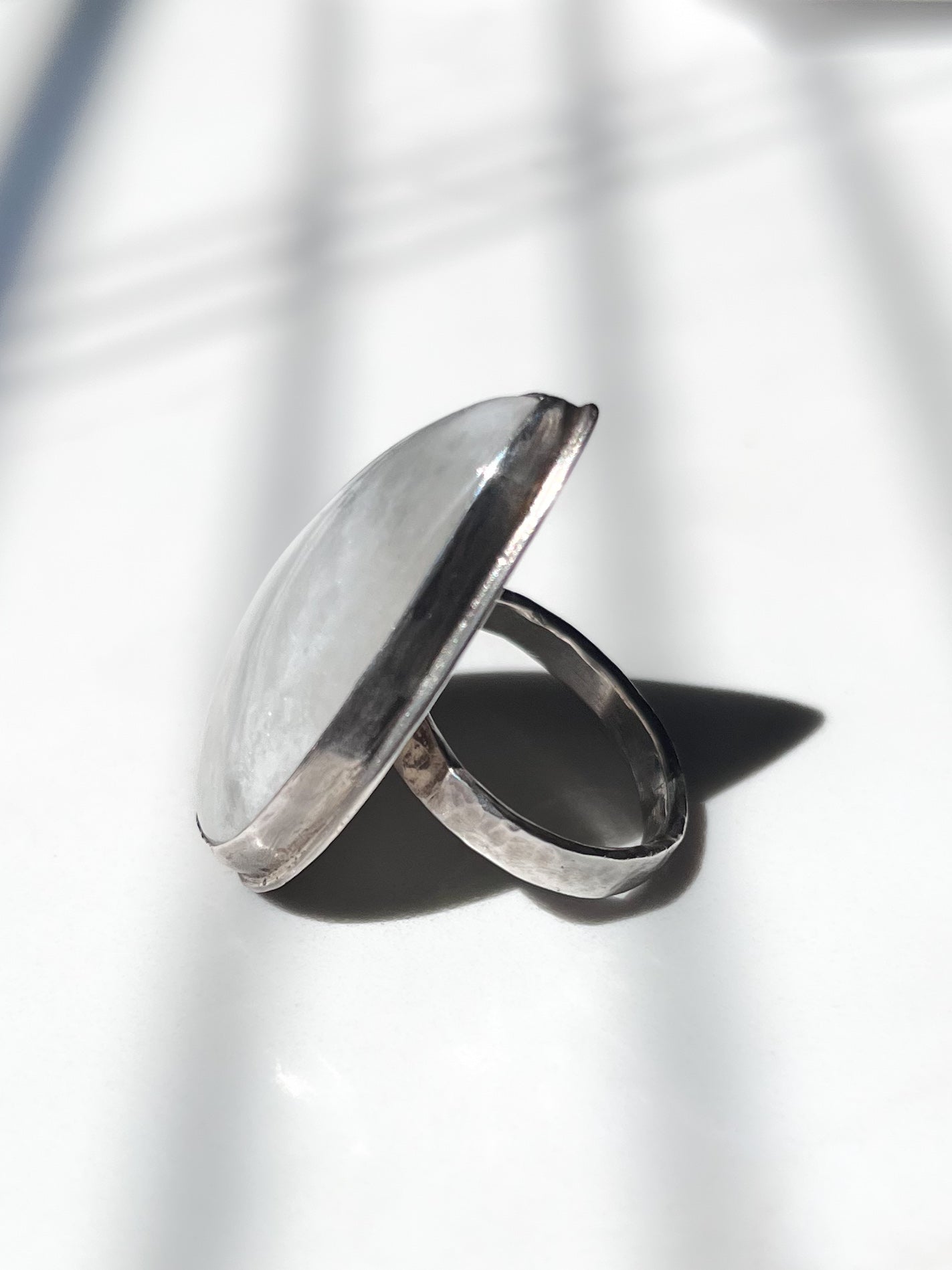 Side Profile Magic Moonstone Ring