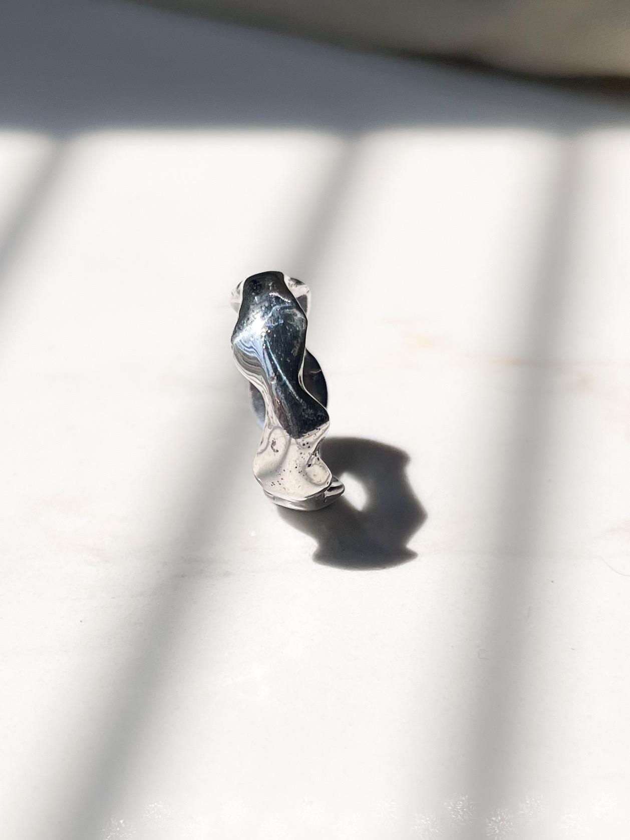 Organic textured Silver Ring