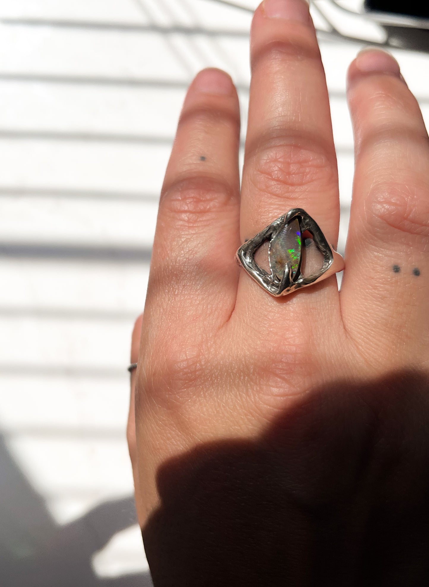 Opal Tales Ring on Hand